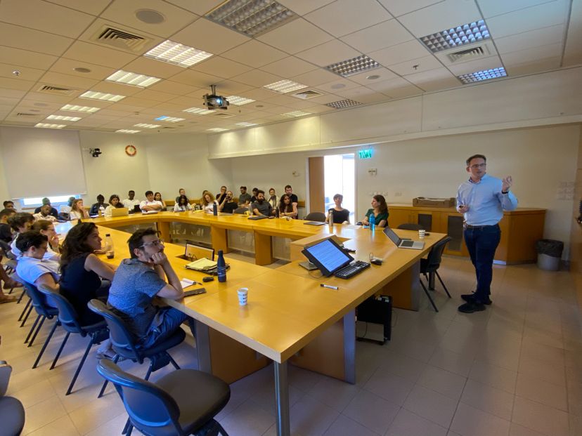 Teaching a seminar at Tel Aviv University